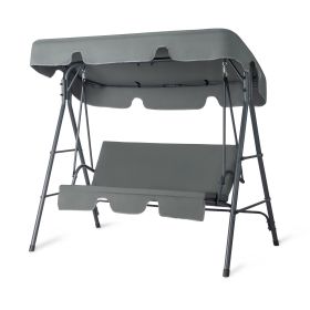 68*43*60 inch Dark Gray KD Style with Cushion Canopy Iron Oxford Fabric 250kg Iron Swing Set