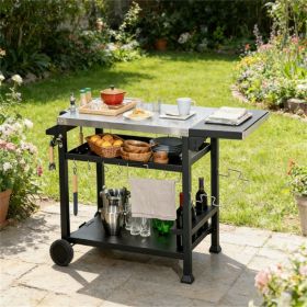 Outdoor bar cart, barbecue table,