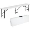 Plastic Storage and Carrying Handle Garden Bench, White