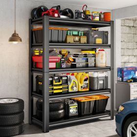 5-Tier Adjustable Storage Shelves for Garage, Capable of Holding 2000LBS - Heavy-Duty Metal Utility Rack Shelf Unit, Ideal for Warehouse, Pantry
