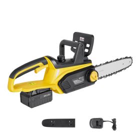 Cordless Chainsaw, 20V 12-Inch Brushless Chainsaw Battery Powered, 4.0Ah Battery and Rapid Charger Included