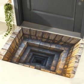 3D Optical Illusion All-Weather Doormat,Front Door Mat Indoor Outdoor Entrance, Easy Clean Patio Porch Entryway Mat