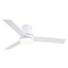 48 in. Integrated LED Farmhouse Indoor/Outdoor White Smart Ceiling Fan with Remote Control