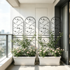 4 Pack Metal Garden Trellis 71" x 19.7" Rustproof Trellis for Climbing Plants Outdoor Flower Support Bird Deco Black