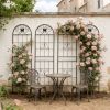 4 Pack Metal Garden Trellis 71" x 19.7" Rustproof Trellis for Climbing Plants Outdoor Flower Support Black