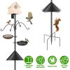 94Inch Squirrel Proof Bird Feeder Pole Heavy-Duty Bird House Pole Outdoor Bird Feeding Station with 5 Adjustable Heights 4 Shepherd Hooks Top & Side M