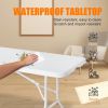 8 Foot Folding Table,Indoor Outdoor Table for Picnic Party Dining Camping,White