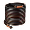 Garden Hose, 100 ft 5/8" Heavy Duty 4-Layer Rubber Water Hose, 150PSI Working & 600PSI Burst, Flexible & Non-kink Outdoor Waterhose with 3/4" Fitting