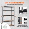 Storage Shelving Unit, 5-Tier Adjustable, 2000 lbs Capacity, Heavy Duty Garage Shelves Metal Organizer Utility Rack, Black