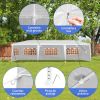10'x30' Outdoor Party Tent with 8 Removable Sidewalls, Waterproof Canopy Patio Wedding Gazebo, White