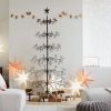 6ft Wrought Iron Christmas Tree, Metal Ornament Display Tree Stand for for Holiday Party Home Decor, Indoor & Outdoor Decor Hanger, Black