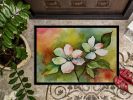 NEW Virginia American Dogwood in Watercolor Doormat Front Door Mat Indoor Outdoor Rugs for Entryway, Non Slip Washable Low Pile, 18H X 27W