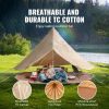 Canvas Bell Tent, 4 Seasons 5 m/16.4 ft Yurt Tent, Canvas Tent for Camping with Stove Jack, Breathable Tent Holds up to 8 People
