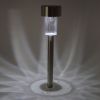 10pcs 5W High Brightness Solar Power LED Lawn Lamps with Lampshades White & Silver