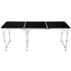 6ft Aluminum Alloy Folding Table black