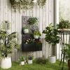 Raised Garden Bed with Trellis for Climbing Plants, Freestanding Flower Bed for Garden, Patio, Outside
