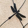 4 Pack Metal Garden Trellis 86.7" x 19.7" Rustproof Trellis for Climbing Plants Outdoor Flower Support Dragonfly Deco Black