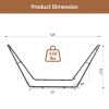 Double-Barrel Hammock Stand Only, Heavy Duty Iron Hammock Frame for All Hammocks, Easy Assembly Hammock Hanging Stand for Garden