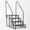 Hot Tub Steps Outdoor, 2 RV Steps with Handrail, Portable RV Stairs 3 Step, Heavy Duty Truck Camper Steps Ladders for Travel Trailers, 5th Wheel