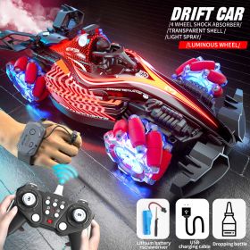 Remote control toy car F1 racing style, with music and light, the tail can be spray. (Color: Red)