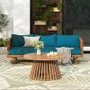PATIO FURNITRE SETS : CLAREMONT 3 SEATER DAYBED + ACACIA WOOD TABLE