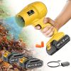 High Power Cordless Leaf Blower 20000RPM Turbo Jet Air Blower 20V Battery Operated Handheld Dust Snow Remover for Yard Lawn Driveway Home Outdoor Birt