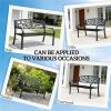 Outdoor bench, armchair, garden bench, porch bench, courtyard chair, black