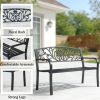 Outdoor bench, armchair, garden bench, porch bench, courtyard chair, black