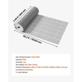 Drainage Mat, 3 X 50 Ft, PVC Non Slip Commercial Floor Mat, Wet Area Water Drain Splash Matting Hollow Doormat Roll, For Outdoor Indoor Restauran (Option: Black)